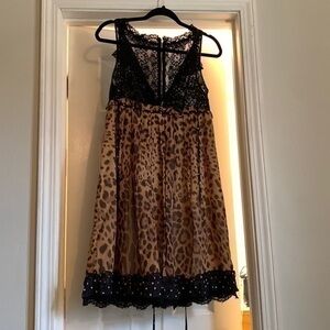 EUC Dolce & Gabbana animalier leopard print dress